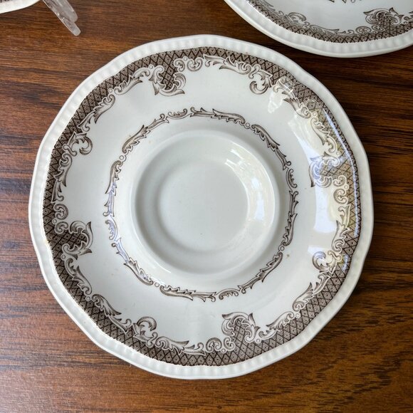 Shakespeare's Sonets Kensington Anne Hathaway 4 Ironstone Pair Cups & Saucers - Picture 9 of 16